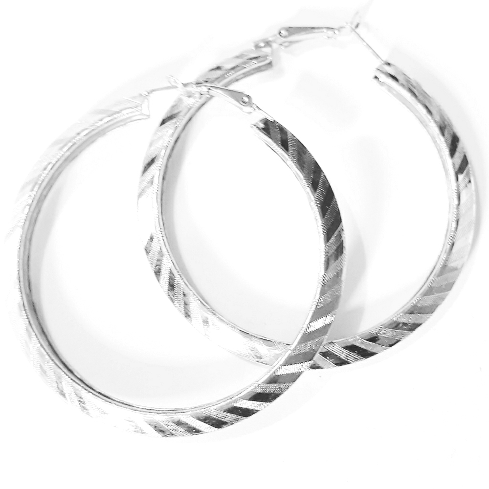 Large Silver Hoops